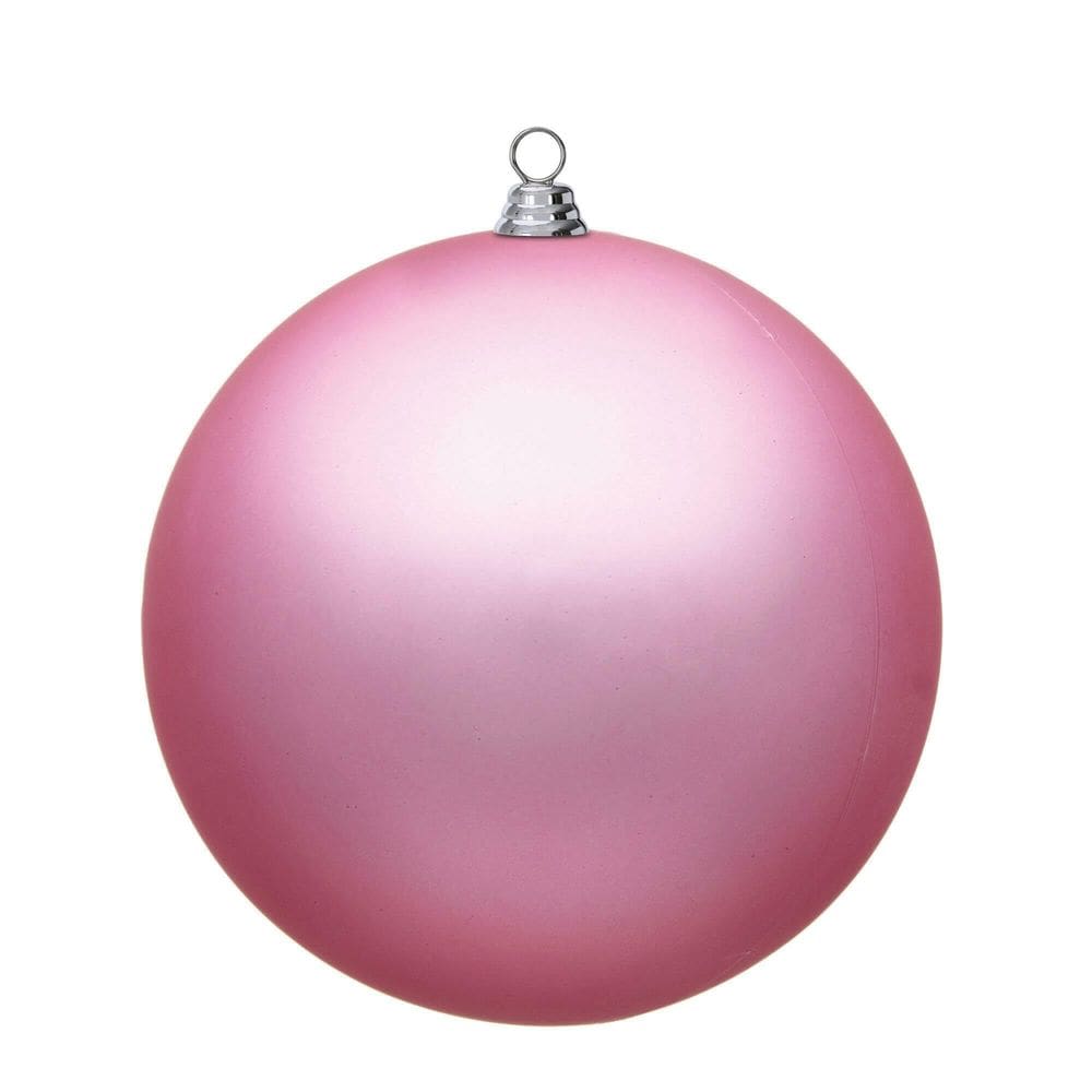 Enfeite de bola Vickerman N594079DMV rosa tratado com UV