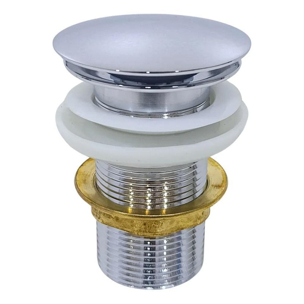 10X Válvula Ralo Click Luxo 1 1/4 Metal Pia E Cuba Cromada