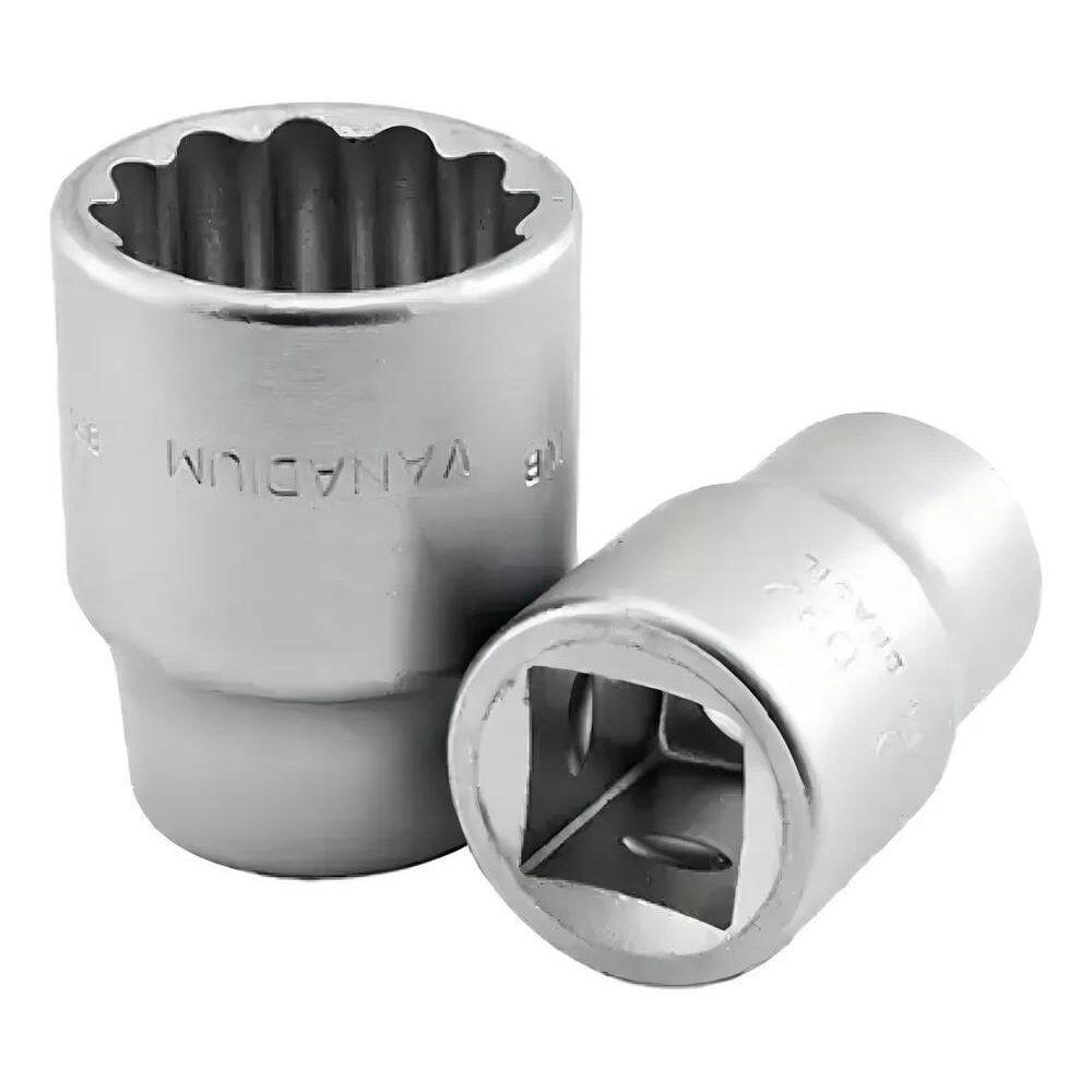 10X Soquete Pito Estriado Encaixe 3/4 - 32Mm Cromo Vanádio