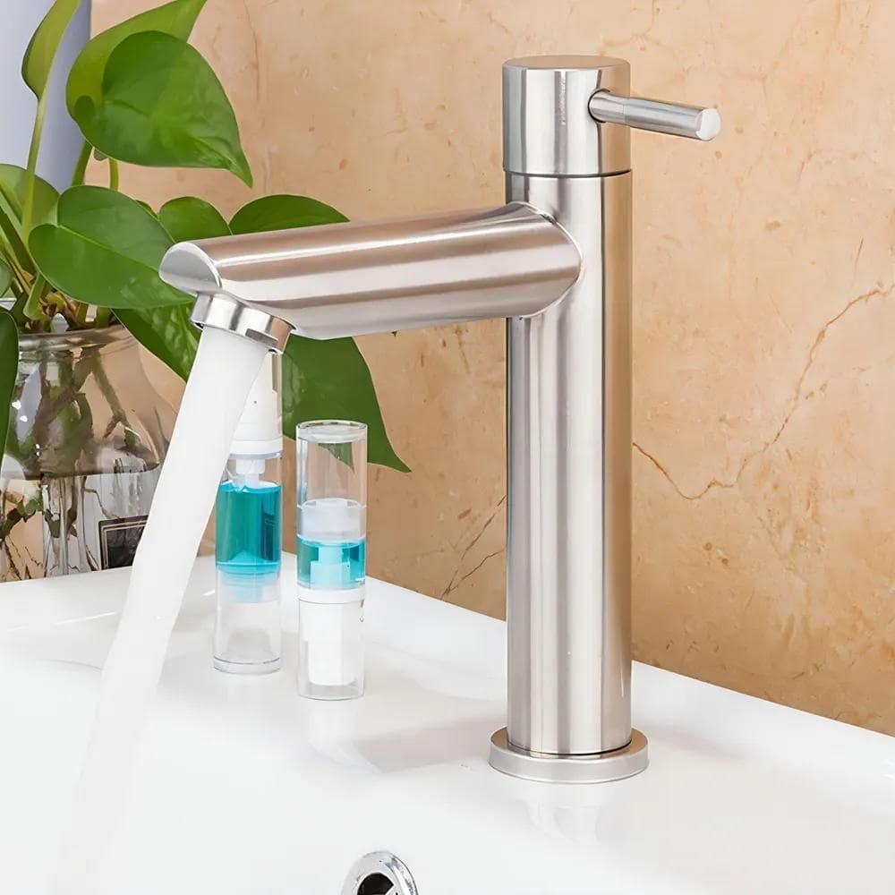 10X Torneira Baixa Pia Banheiro Lavabo Inox Aço Escovado Ba