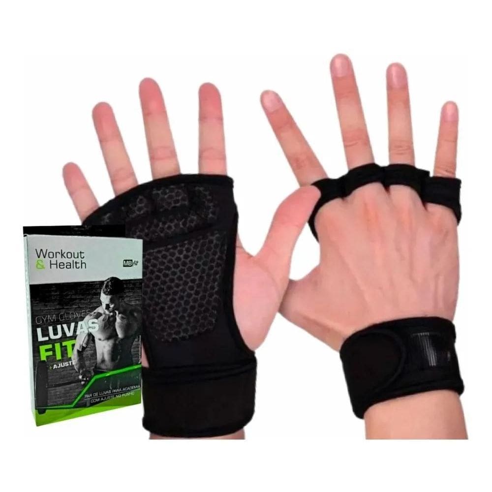 10X Luva Neoprene Academia Fitness Crossfit Musculação Com P