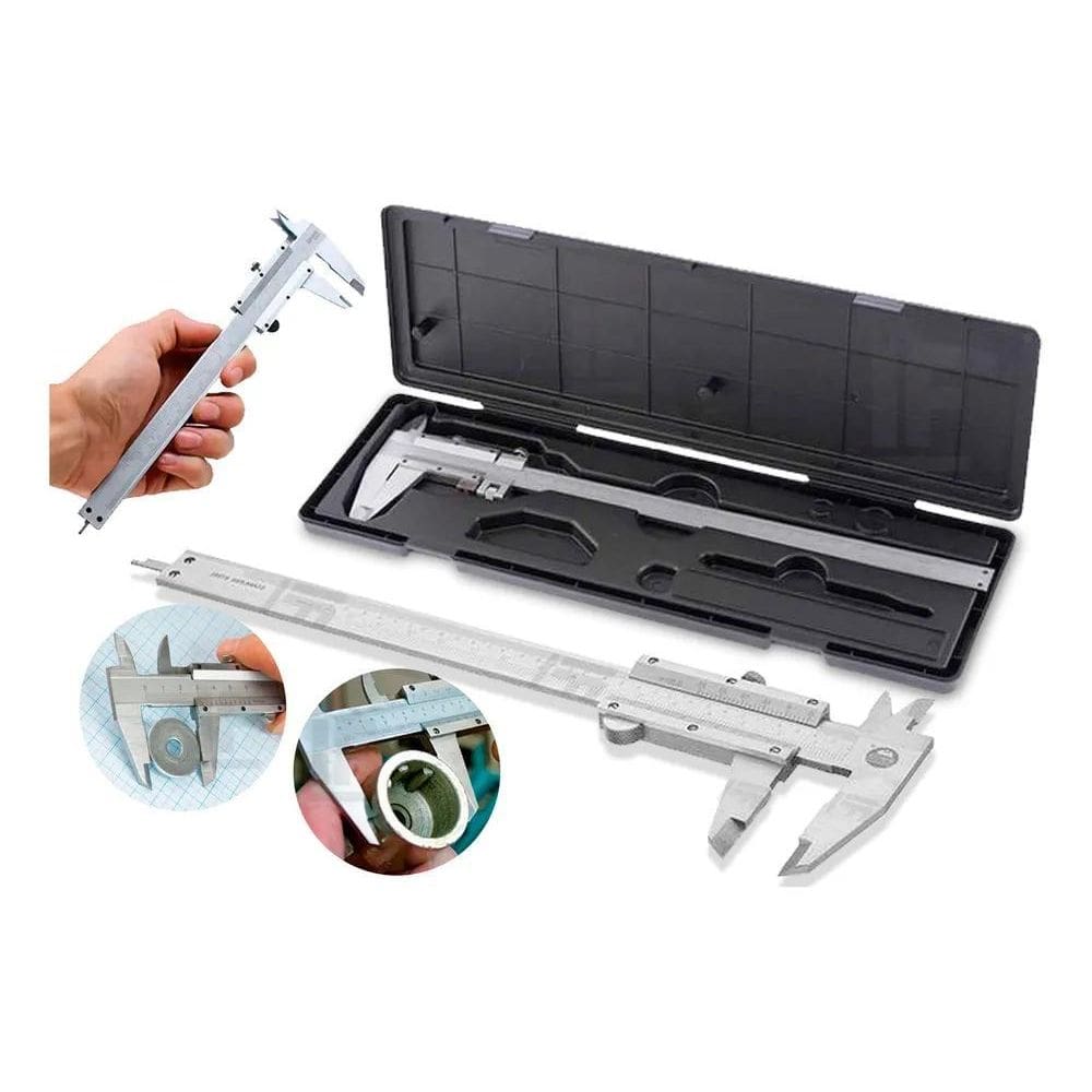 10X Paquímetro Gorillaz Manual Aço 1 A 150 Mm Com Estojo