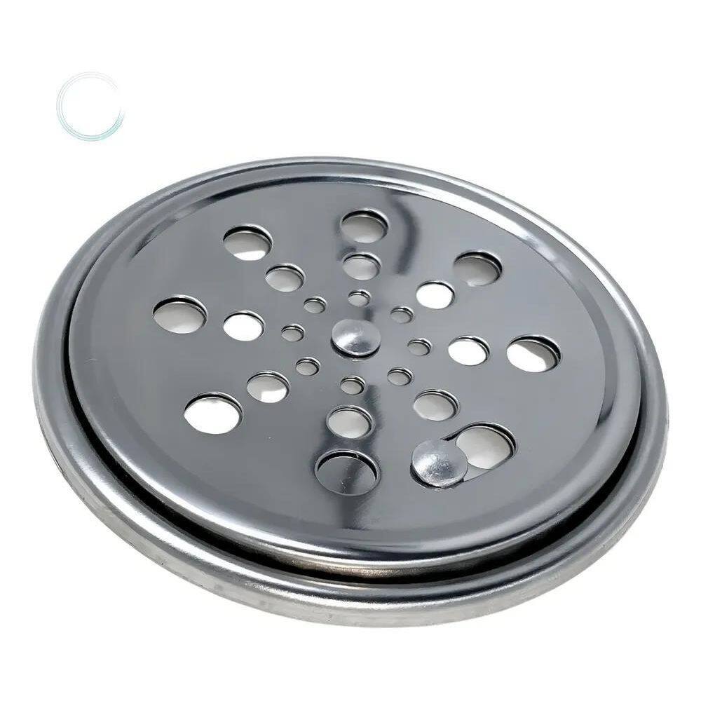 10X Ralo Grelha Redonda 10Cm Rotativa Inox Com Suporte Caix