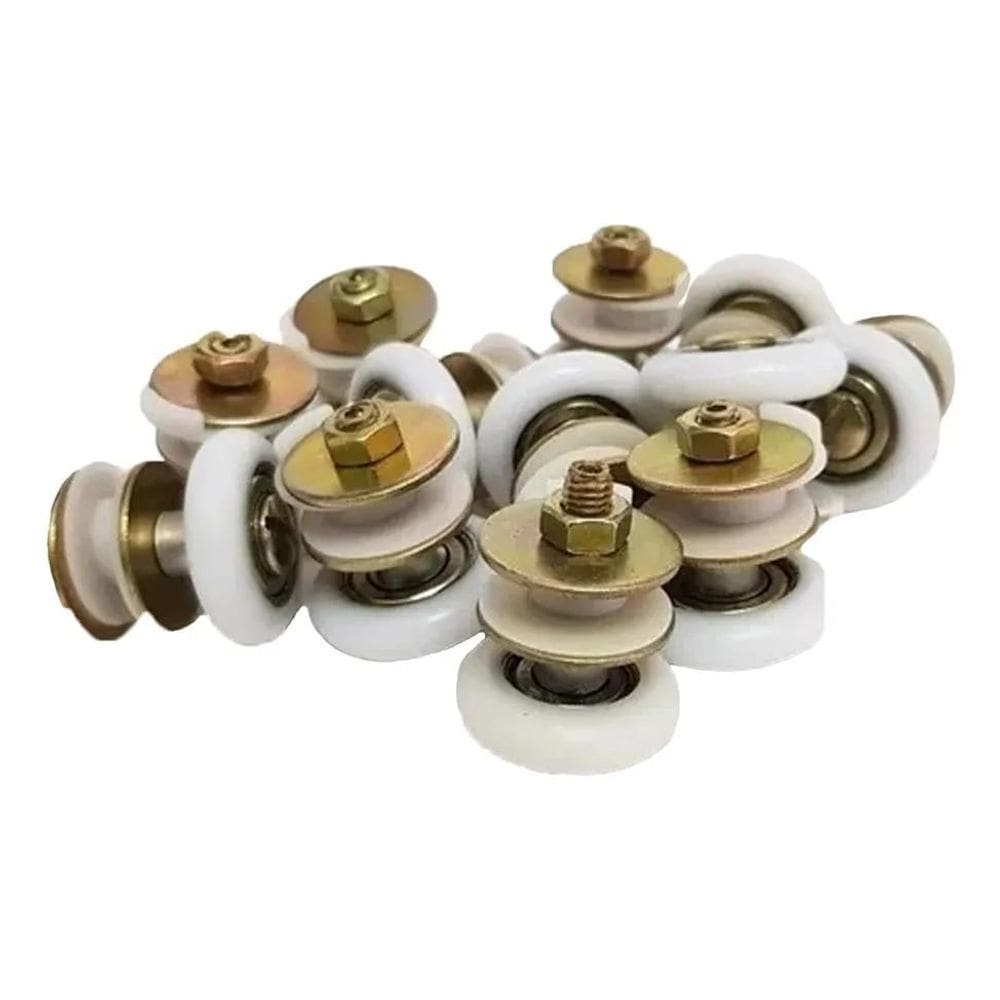 10X Kit 16 Roldana Para Box, Janela E Porta De Vidro 8Mm
