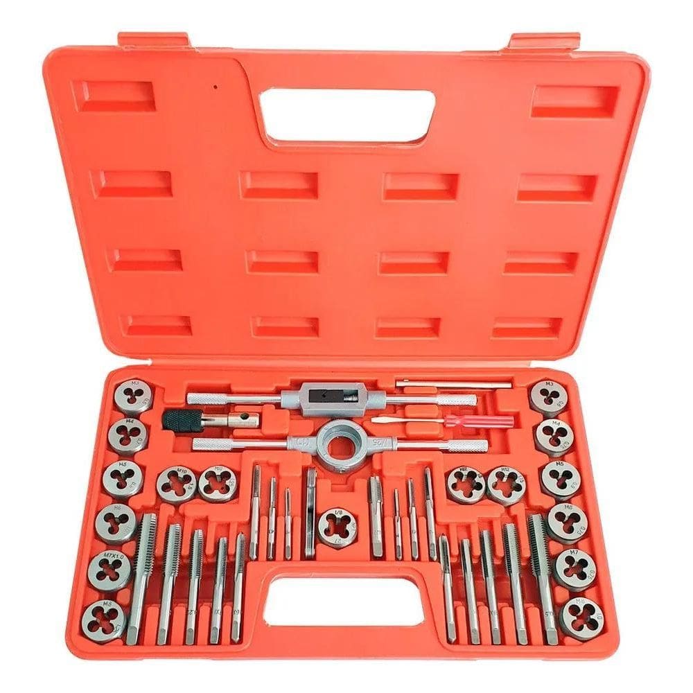 10X Jogo Macho E Tarraxa Para Metal Aço Tungstênio Com 40 P