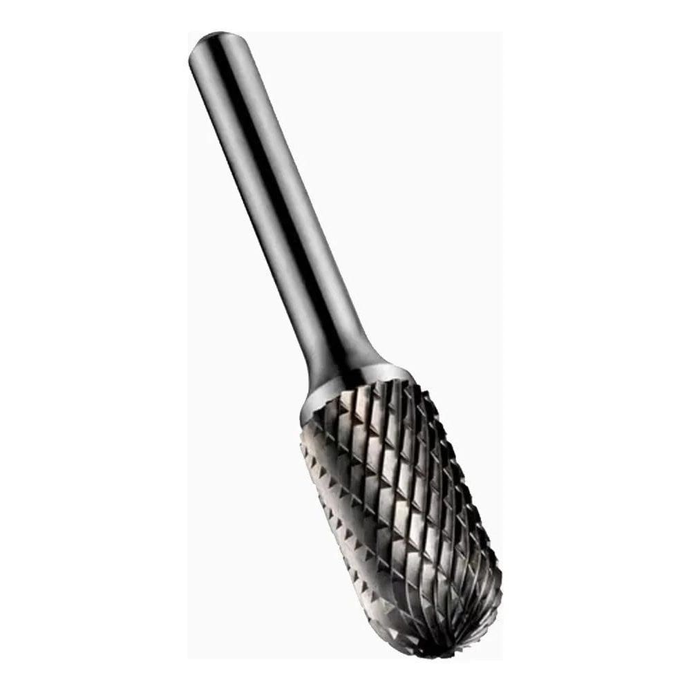 10X Lima Rotativa Cilíndrica Metal Duro 10Mm Abaulada Haste