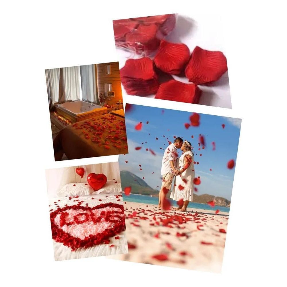 10X 1.000 Pétalas De Rosas Artificiais Vermelha Casamento N