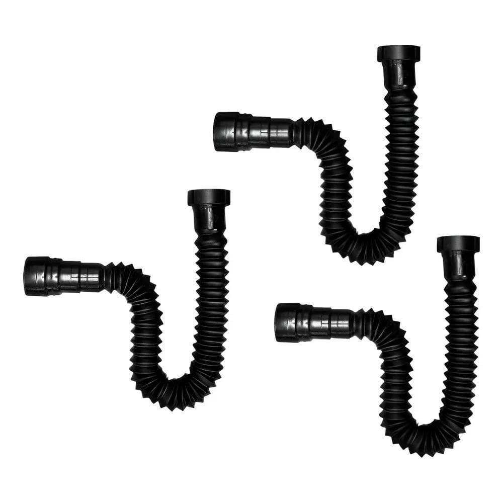 10X Kit Com 3 Unidades - Sifão Sanfonado Preto Ssum3 - Astra