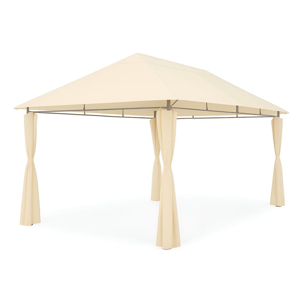 Pergolado Gazebo Bege 4x3m Aco Para Area Externa Bege 4x3