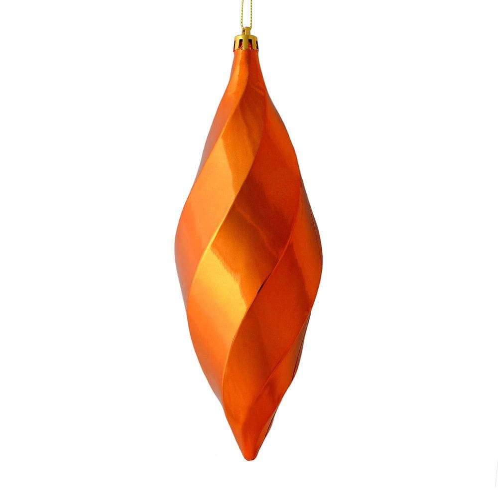 Enfeite Vickerman, acabamento Shiny Swirl de 20 cm, pacote com 6