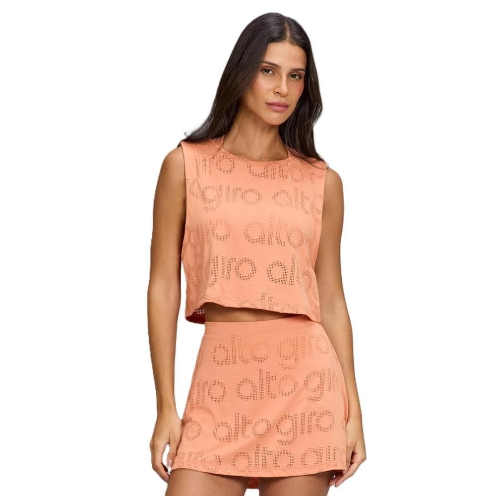 Regata Cropped Alto Giro Mesh Logo Feminino 2531608