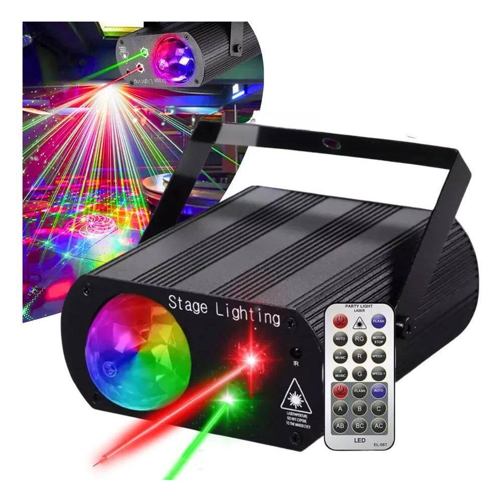 10X Canhão Raio Laser Holográfico Jogo De Luz Rgb Com Contr