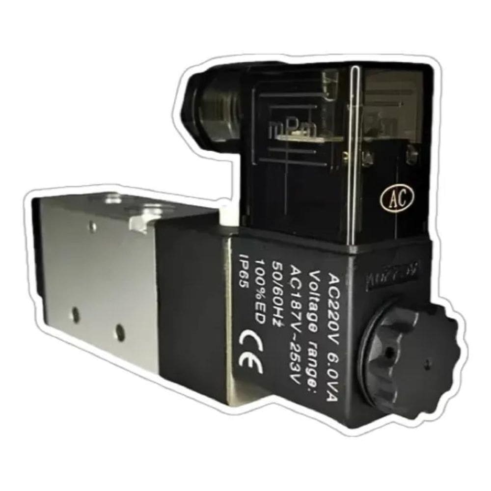 10X Válvula Solenóide Pneumática Direcional 5/2 Vias 1/4 22