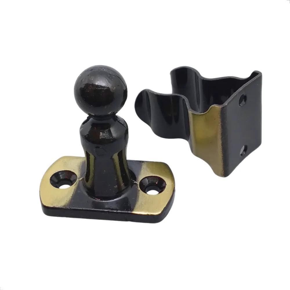 10X Prendedor Trava Para Porta Ouro Latonado Oxidado União