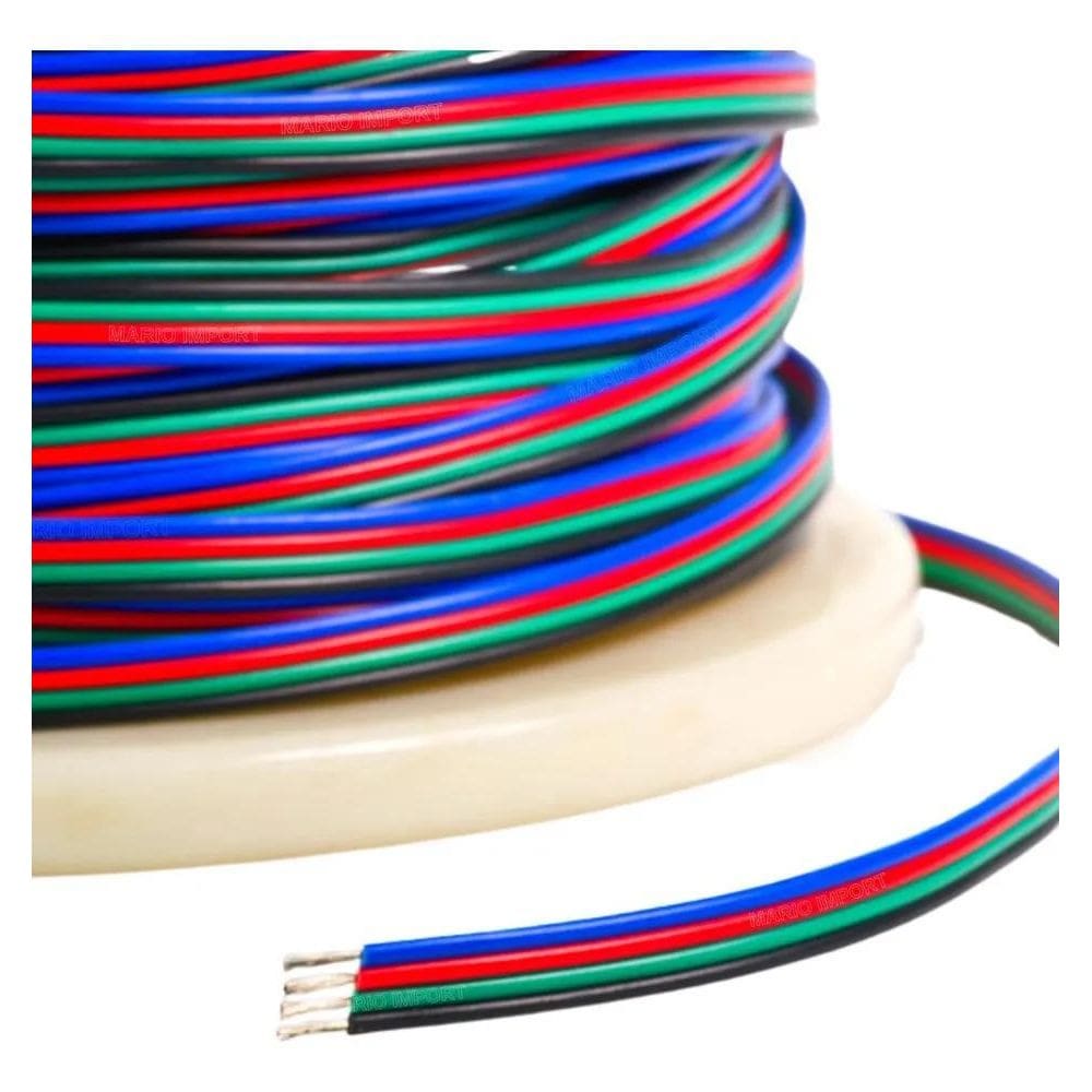 10X Fio Para Fita Led Rgb 4 Vias - 5 Metros