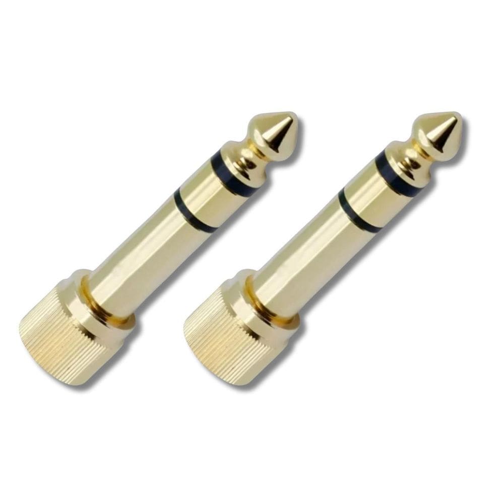 Kit 2 Adaptador P2 X P10 Estéreo Fone Com Rosca Prof. Cs706