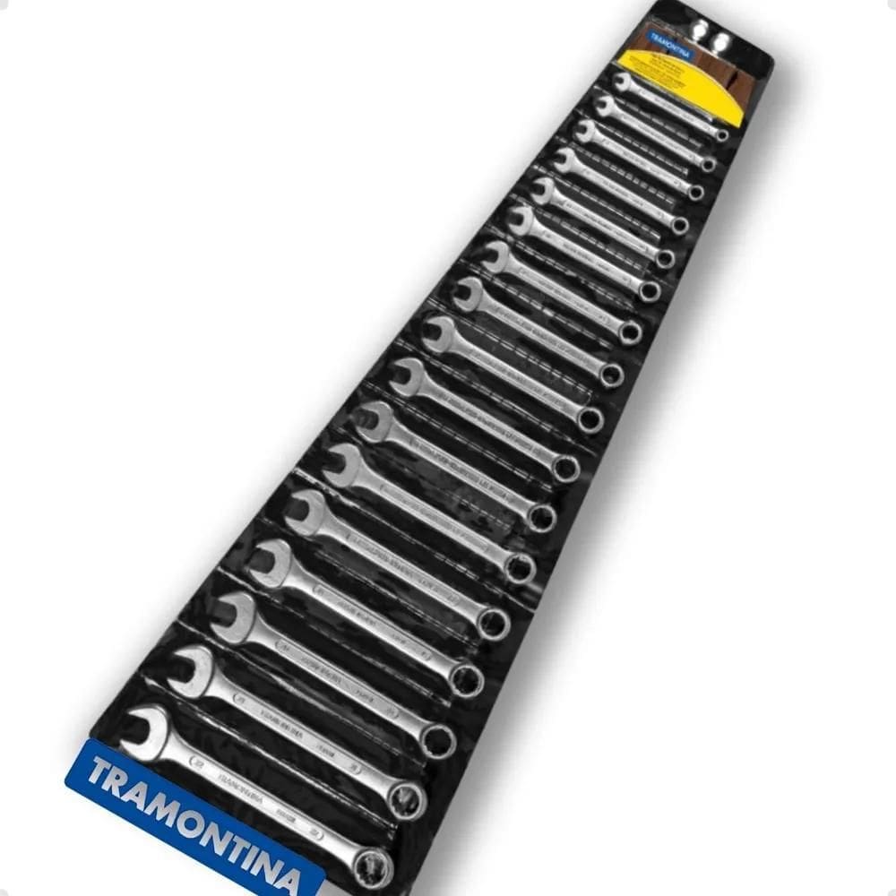 10X Jogo Kit Chaves Combinadas 17 Peças 6Mm A 22Mm Tramonti