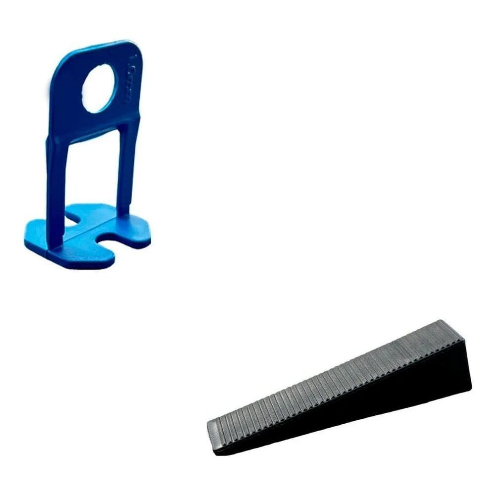 10X Kit 500 Espaçador Nivelador Para Porcelanato + 100 Cunh