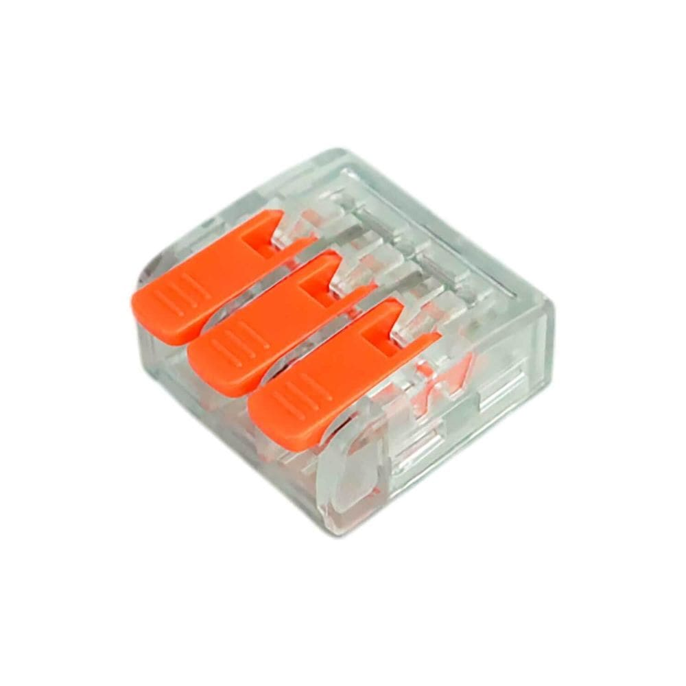 100X Conector Emenda Chuveiro 3 Fios 6Mm 41A 600V - 221-663