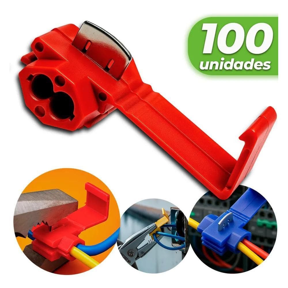 10X Conector Derivacao Guilhotina Emenda Cabos Fios 0,50 A