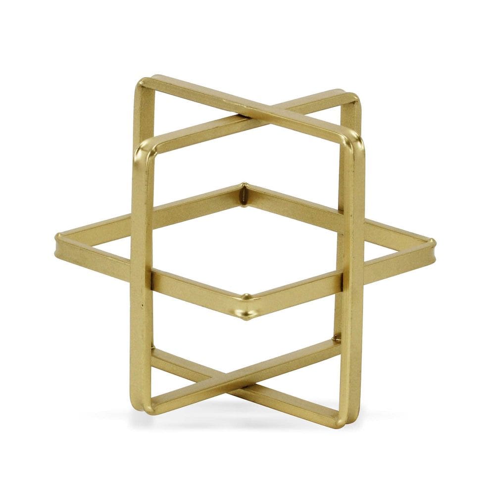 Decoração de mesa Cheung`s Alle Geometric Cube Gold 15cm