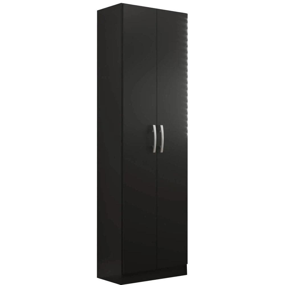 Armário Multiuso Milão com 2 Portas e 4 Prateleiras Evidencia Cor Preto