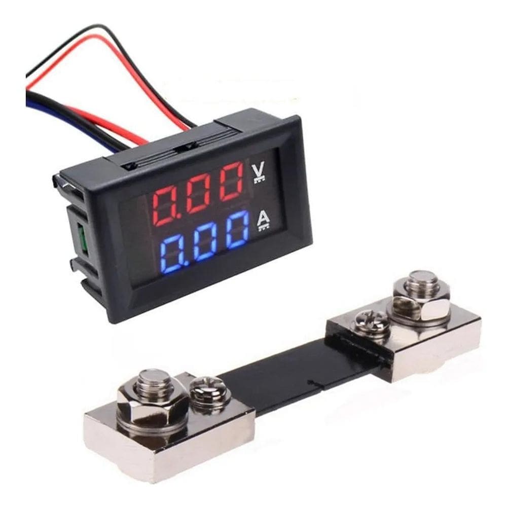 10X Voltímetro Amperímetro + Shunt Dc 0-100V 0-100A Mfl