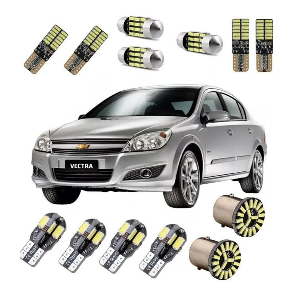 10X Kit Lampada Led Premium Vectra Gt Elegance Elite Teto P