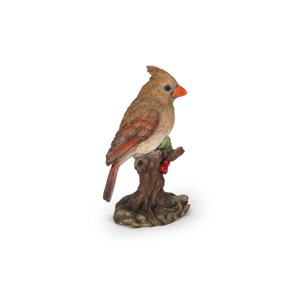 Estatueta Hi-Line Gift Feminina Cardinal Bird on Stump