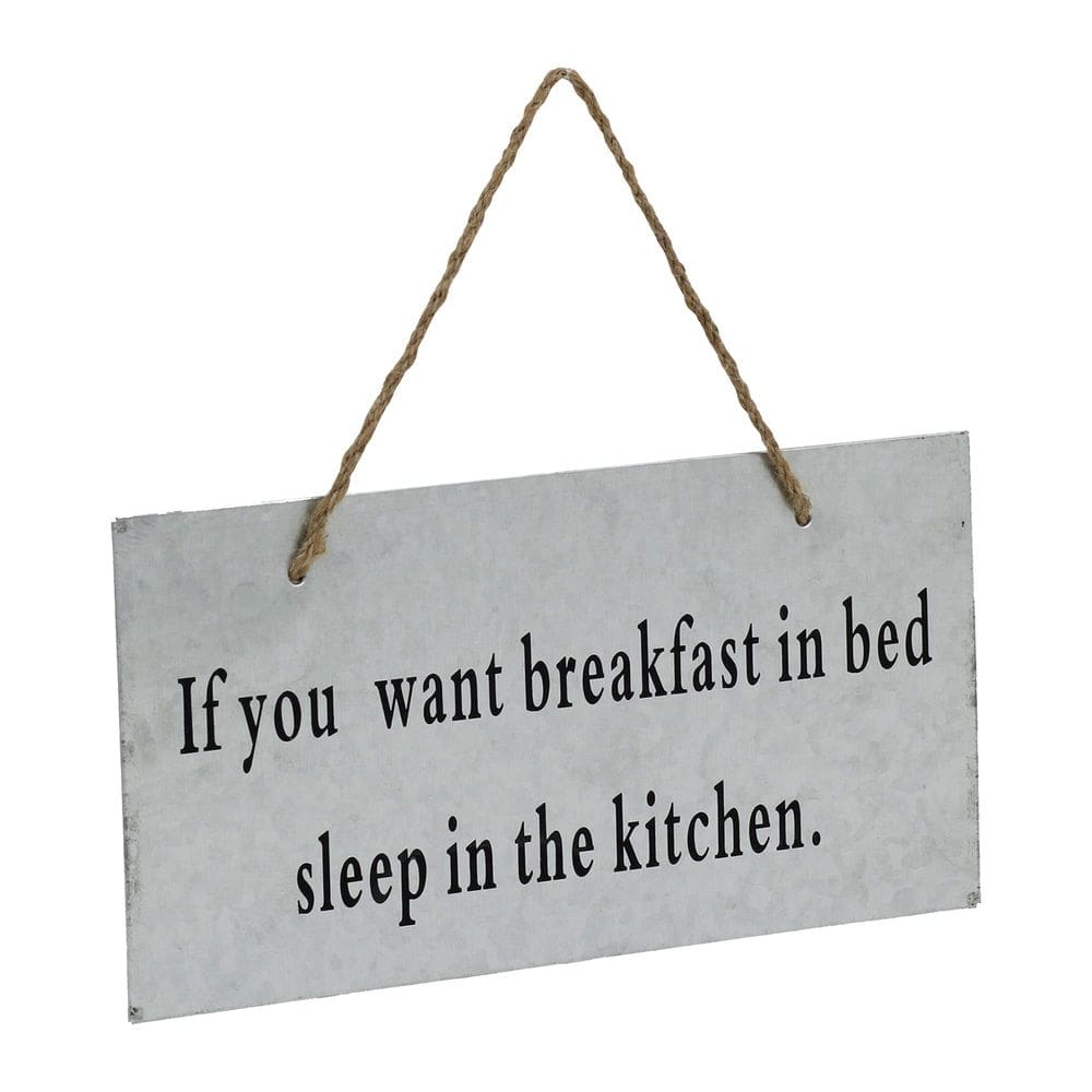 Placa decorativa de arte de parede galvanizada Cheung 30x15cm