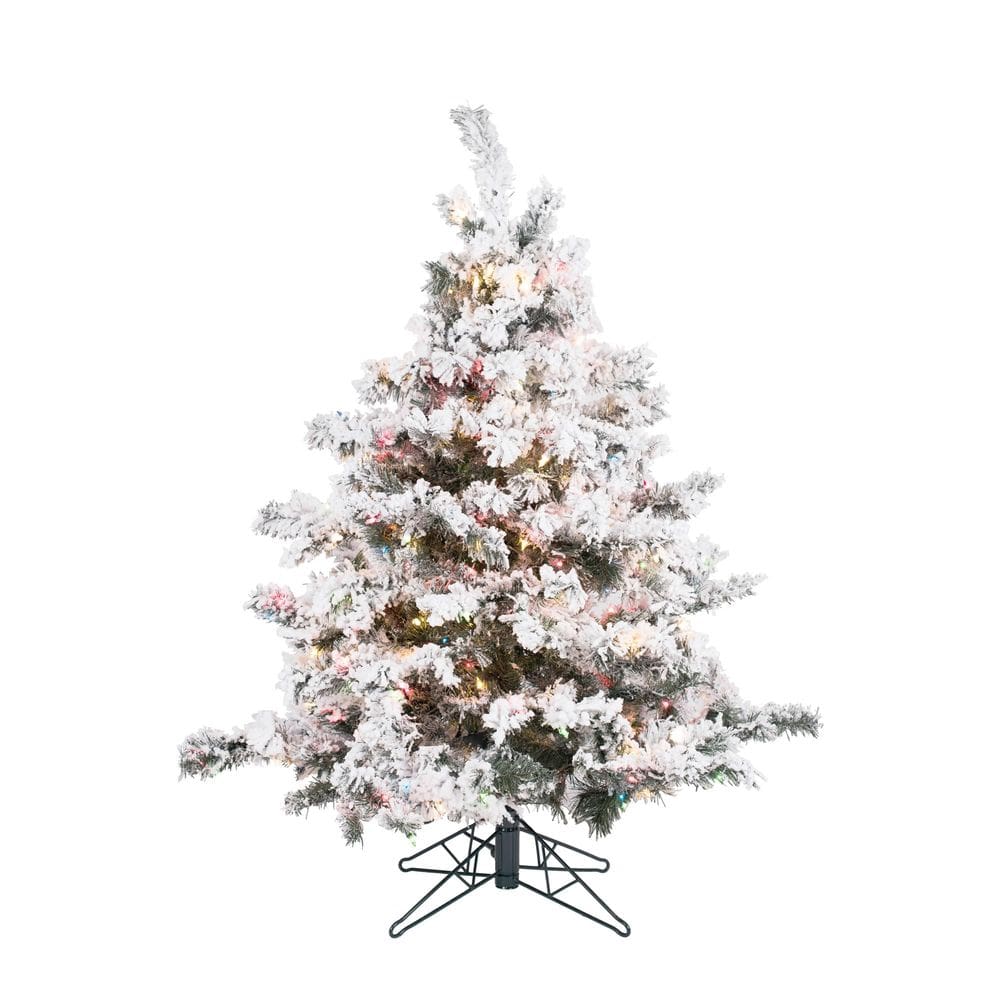 Árvore artificial Vickerman de 137 cm de pinho flocado com 300 luzes