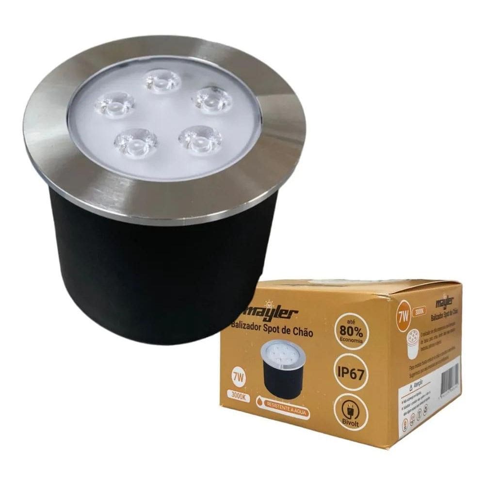 10X Embutido Solo 7W Balizador Led Blindado Ip67 Spot Chão