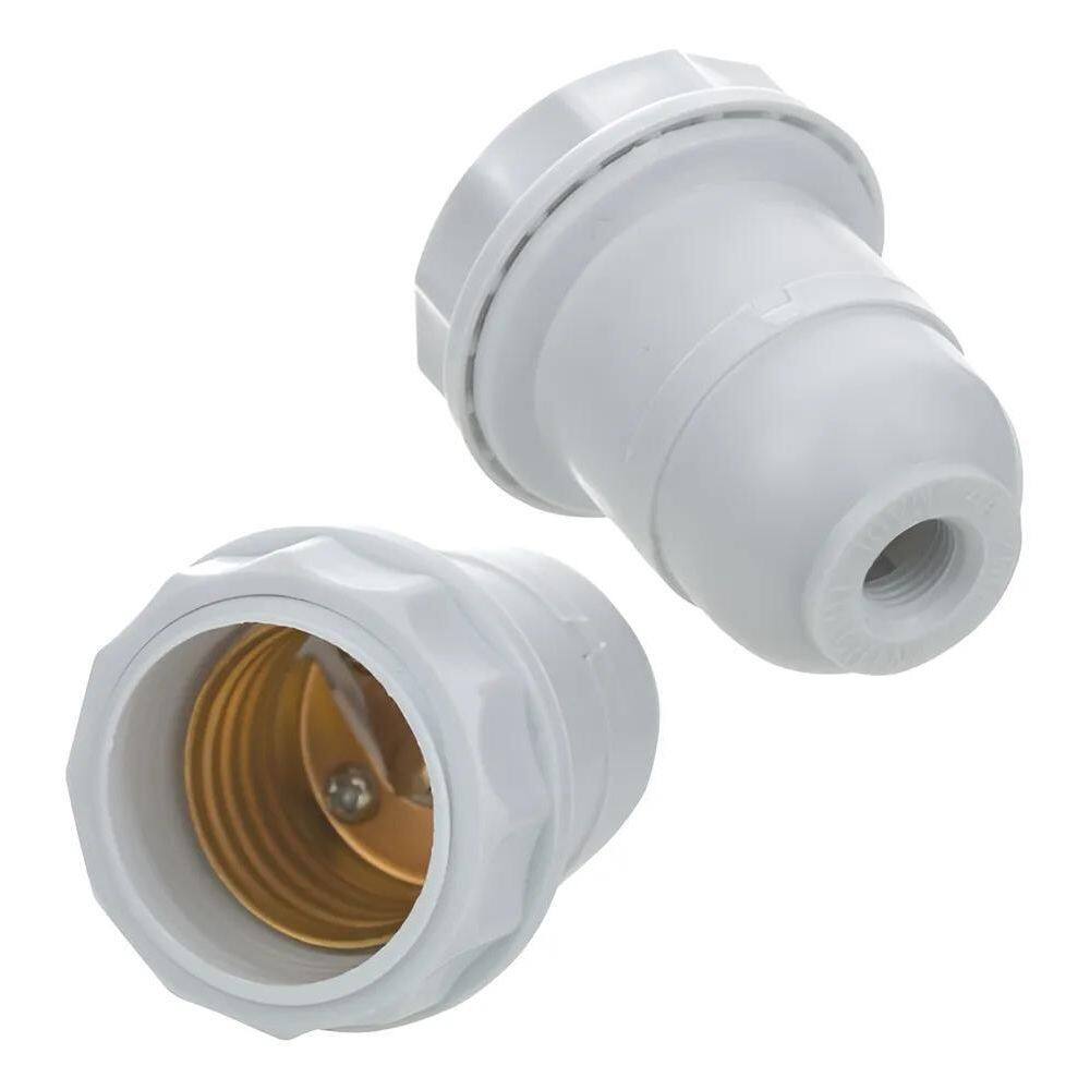 10X Kit 10 Bocal Soquete Para Abajur E27 2A 250V Branco