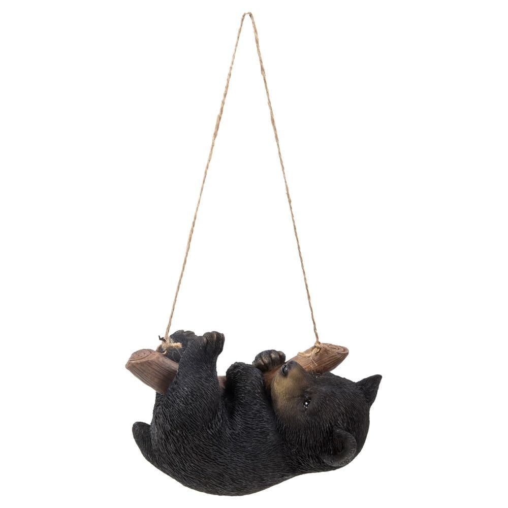Ornamento suspenso, presente de alta linha, urso preto, decoração em poliresina