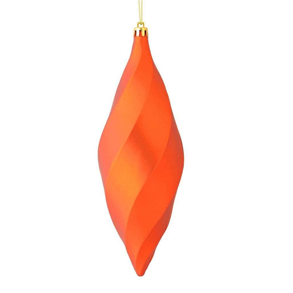 Adorno Colgante Vickerman 20 cm Remolino Naranja Bronceado Paquete de 6