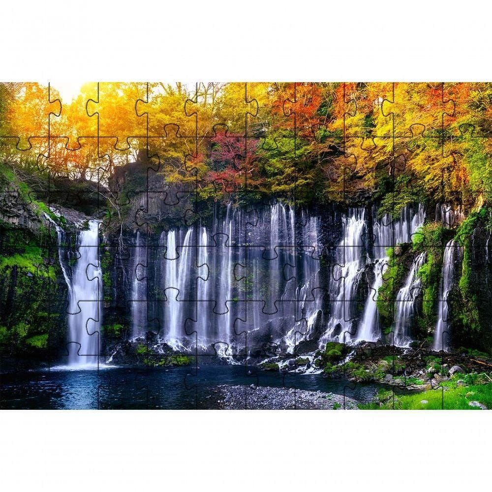Kit 2 Quebra-cabeça Inclusivos Cachoeiras Do Mundo Em 60 Peças