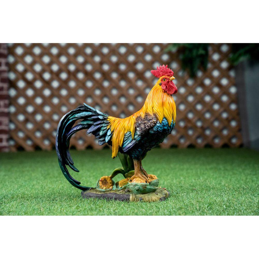 Estatueta Hi-Line Gift Ltd Rooster 38x19x37 cm pintada à mão