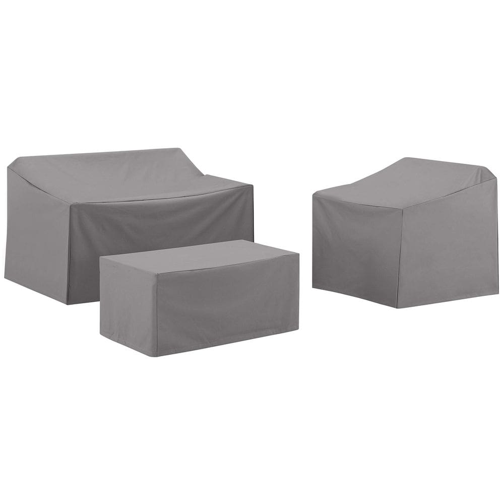 Conjunto de capa de móveis Crosley Waterproof Grey 3 peças