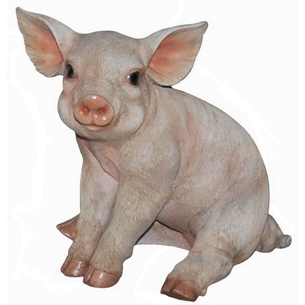 Estatueta Sculpture Hi-Line Gift Ltd Pig Sitting 23 cm
