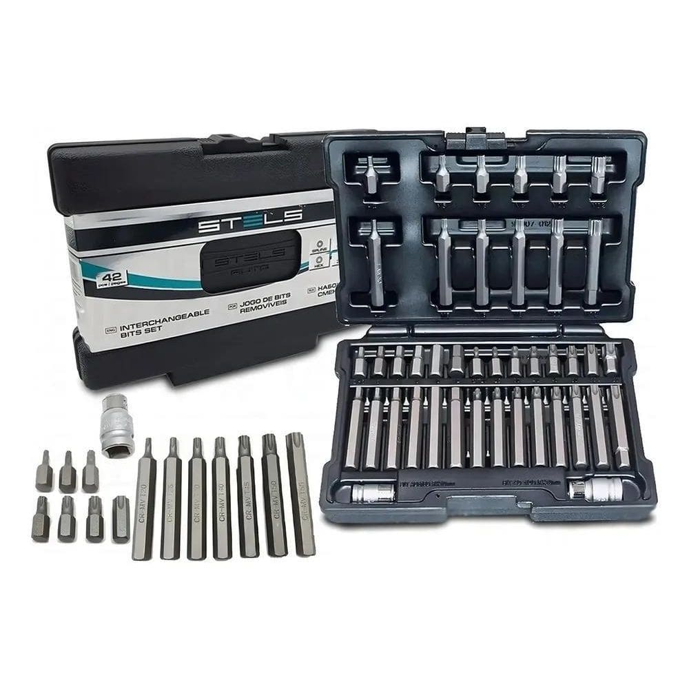 10X Kit Jogo 42 Peças 1/2 E 3/8 Torx Allen Spline Bits Stel
