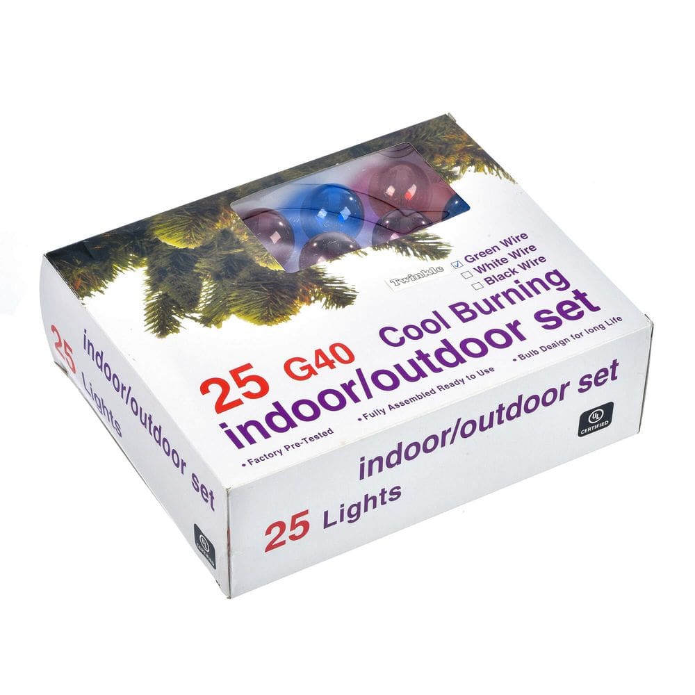 Lâmpada Vickerman V145540 25 luzes G40 multicoloridas
