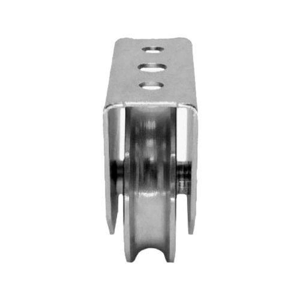 Roldana Ferro Maciça 75mm (3) Tipo U Com Parafuso - Ideal Para Portões - Ferrosul