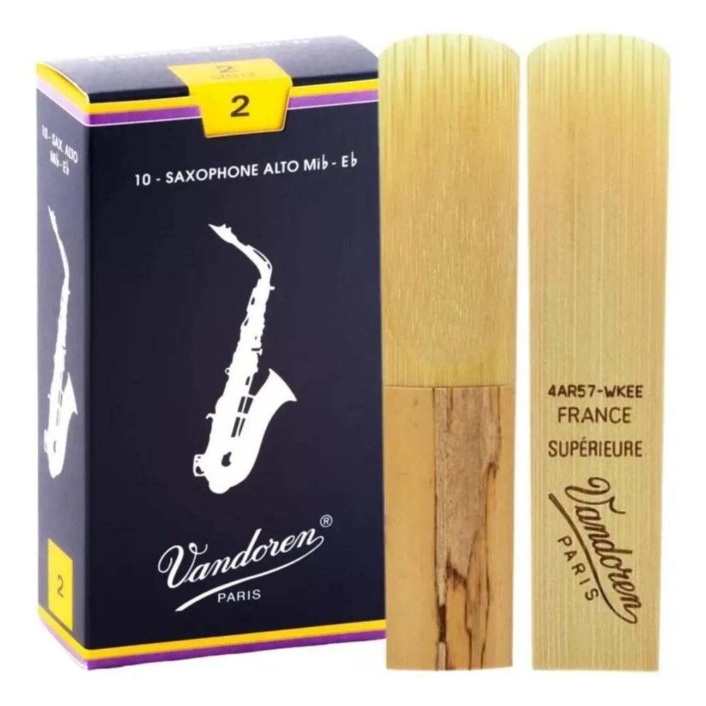 10X 2 Palheta Sax Alto Vandoren Tradicional 1 1,5 2 2,5 3 3