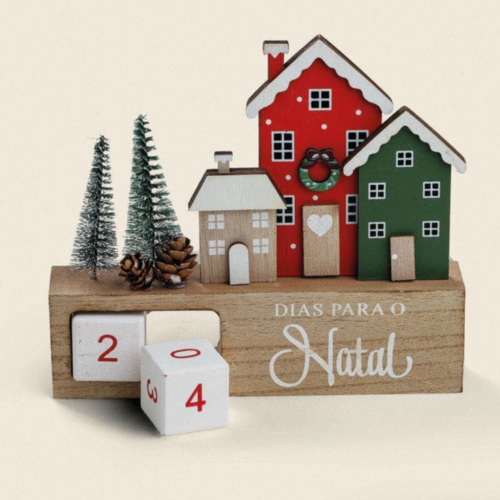 Calendário de Advento Rustic Mdf 18x16cm - A\CASA