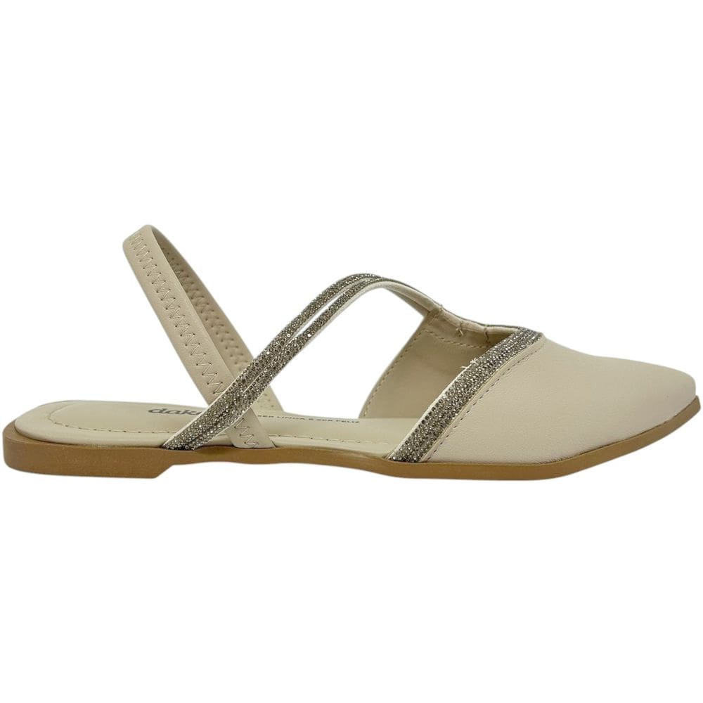 Sapato Feminino Casual Social Dia a Dia Passeio Trabalho com Strass Bico Fino Conforto Dakota D1052