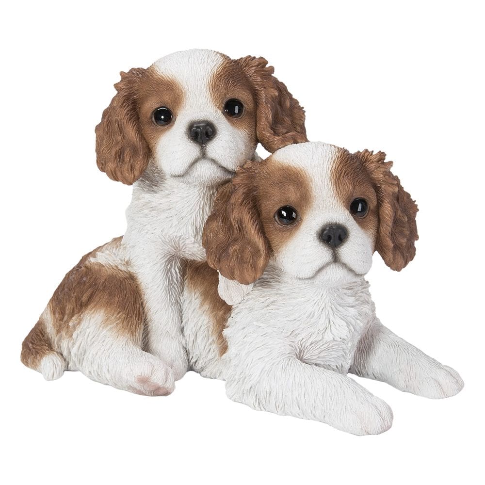 Estatueta Hi-Line Gift Ltd King Charles Puppies 21 cm