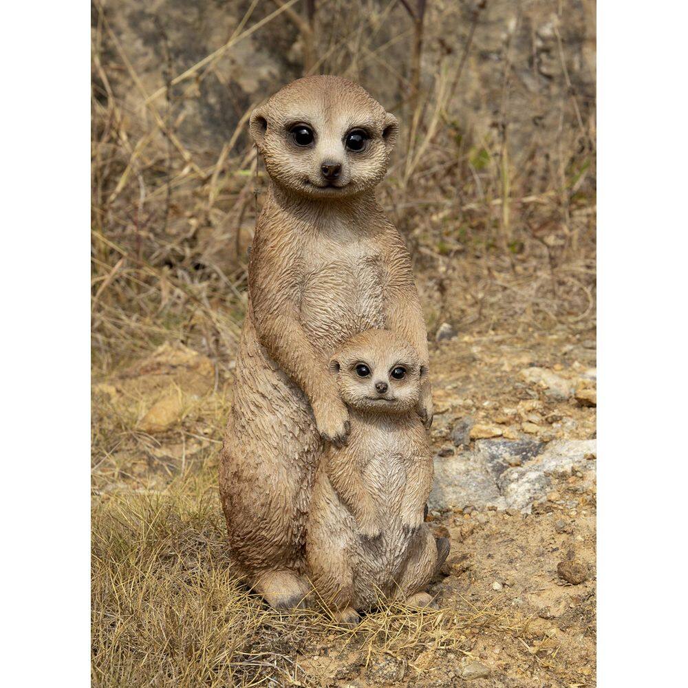 Estatueta Hi-Line Gift Ltd Small Mother & Baby Meerkat