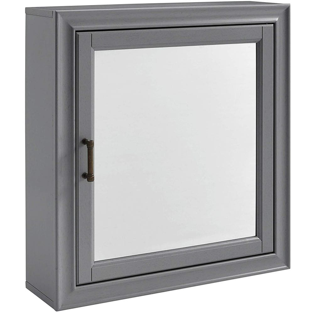 Armário de espelho de banheiro Crosley Furniture Tara Vintage Grey