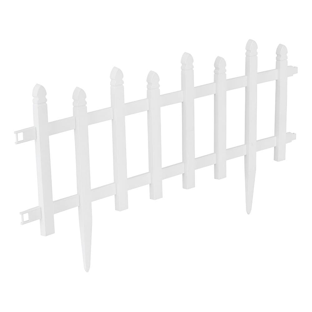 Cerca Decorativa Plastica Branca 24x64cm Jardim