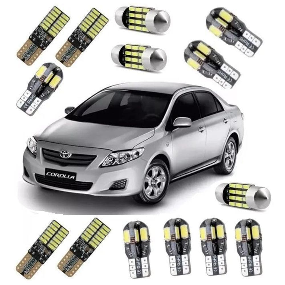 10X Kit Lampadas Led Premium Corolla 09 2013 2